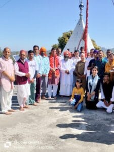 ceremonial flag hoisting at Kamahi Devi